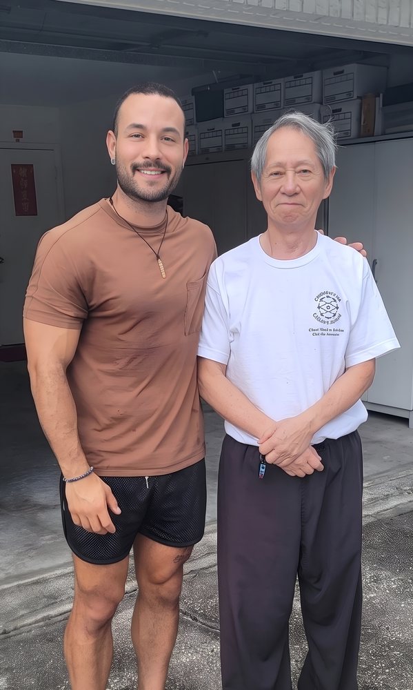 Diego Garcia with his teacher Master Kao San Lun